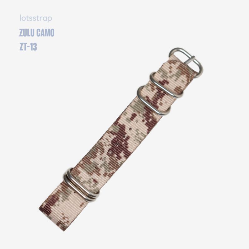 Tali Jam Tangan Strap Jam Premium Zulu Strap Camo Khaki - ZT13