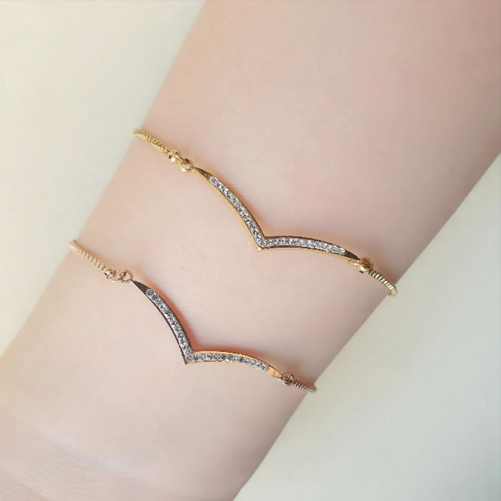 Gelang Serut Fuji Dewasa Permata Cantik Simple Titanium Korean Style