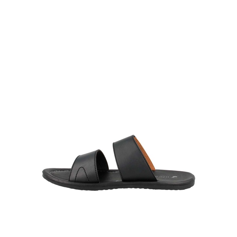 SANDAL SLIDE PAKALOLO PRIA ORIGINAL CASUAL KULIT ASLI HITAM PB49