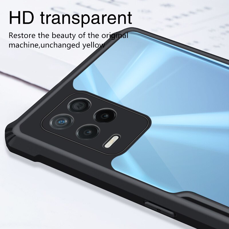 Case REALME 8 5G Armor Fushion Transparent Casing + Tempered Glass Full Layar dan Skin Carbon