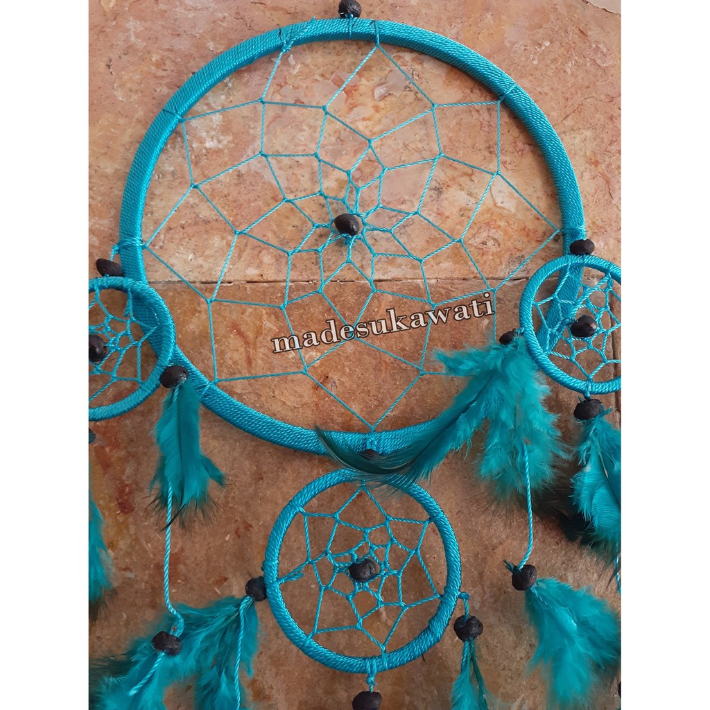 Dream catcher jaring diameter 17cm panjang 52cm