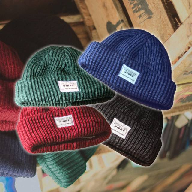 BEANI HAT INSOMNIA VIBES (HITAM, NAVY, HIJAU, MAROON)
