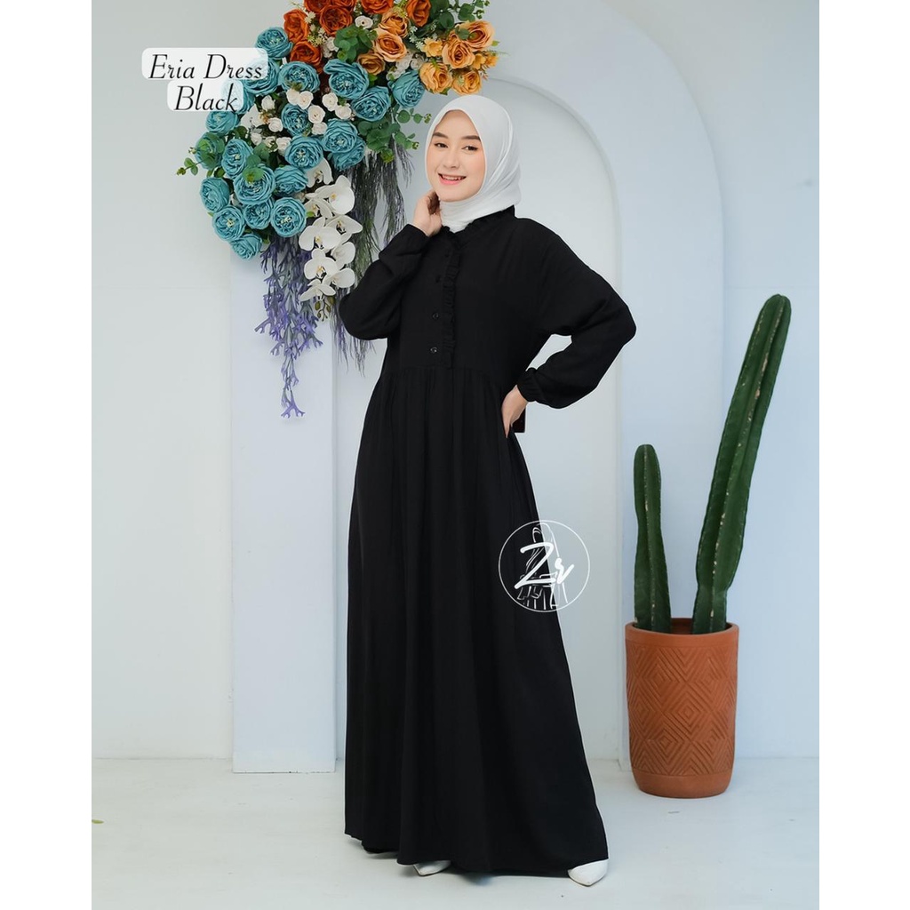 DRESS KATUN TWILL CALINA DAN ERIA ORI ZR GAMIS WANITA KEKINIAN NYAMAN