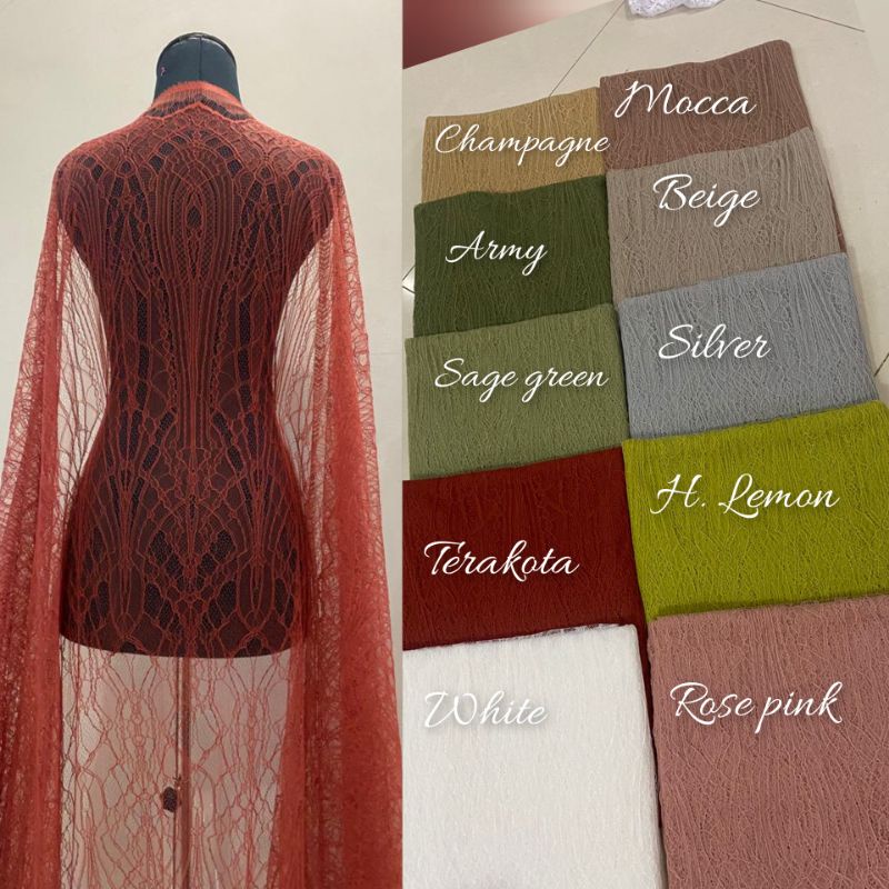 Chantilly. santili. brokat Chantilly. brokat santili. brokat semi prancis murah. brokat terburu. sou