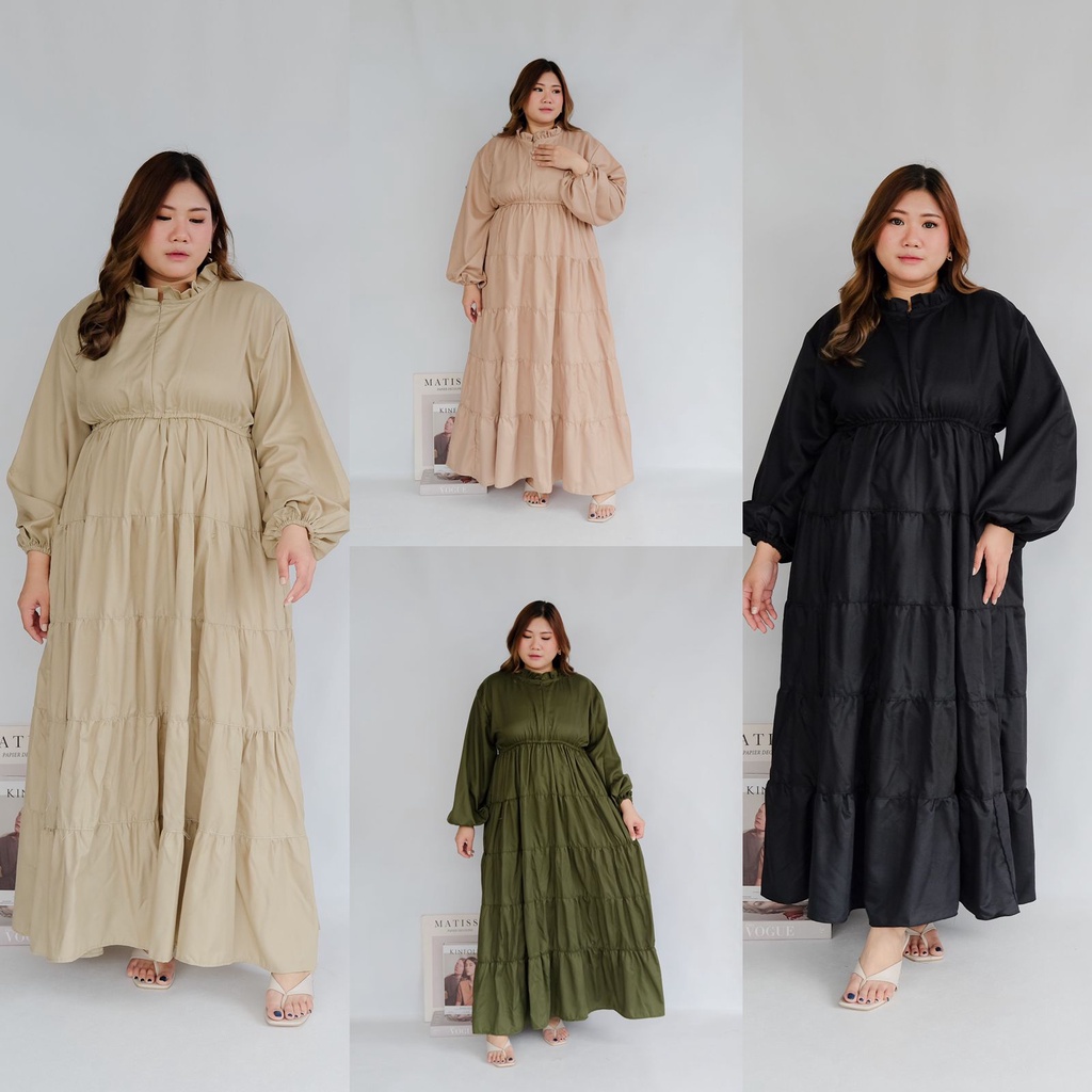 BIGWELL HALLEY DRESS POLOS  SET- DRESS JUMBO/ DRESS BIGSIZE/ DRESS PLUSSIZE /SETELAN WANITA BIG SIZE / SETELAN JUMBO