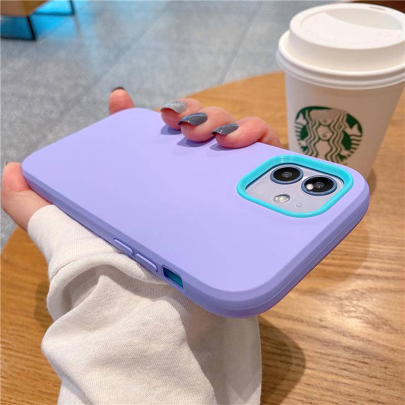 3 In 1 Soft Case Silikon Bumper Shockproof Warna Permen Cover Iphone 13 12 11 Pro Max X Xs Max