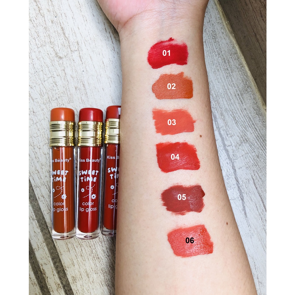COD/KISS BEAUTY SWEET TIME 70045-03/PAKET 6 PCS BISA PILIH WARNA/LIPGLOSS/LIP CREAM/LIP MATTE/LIP TI