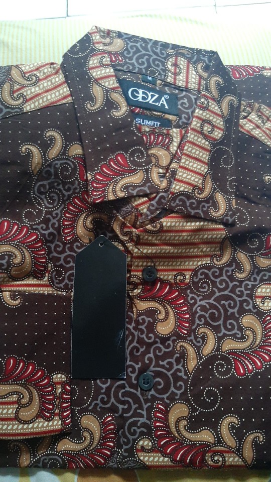 Odza Batik Pria Baju Kemeja Batik Baju Lengan Panjang Pria Kemeja Slim Fit Baju Fashion