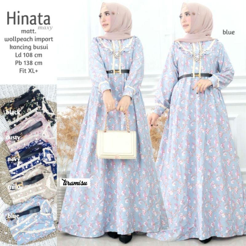 Hinata by Tiramisu - Maxy Dress Gamis Floral Ld 108 fit to XL