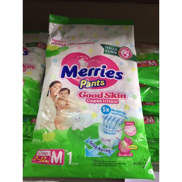 Pampers Merries sachet rencengan size M