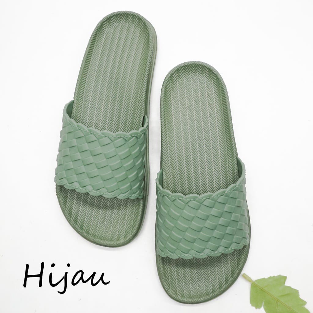 SANDAL Wanita Sandal Slip On bahan EVA/Karet tidak licin simple kekinian korean termurah UK 30-35 BC-046