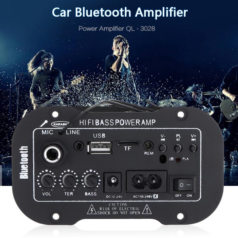 Amplifier Board Audio Bluetooth USB FM Radio + Remote Control