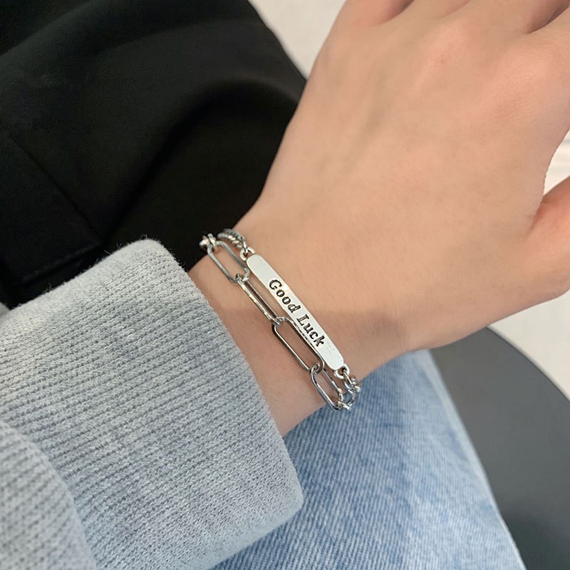 We Flower Gelang Bangle Bahan Titanium Steel Untuk Pria Dan Wanita