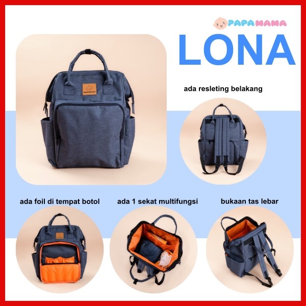 Papamama Diaper Bag Ransel 1003, 1006, 1009 - Tas Popok Bayi Ransel - Tas Ransel Popok Bayi