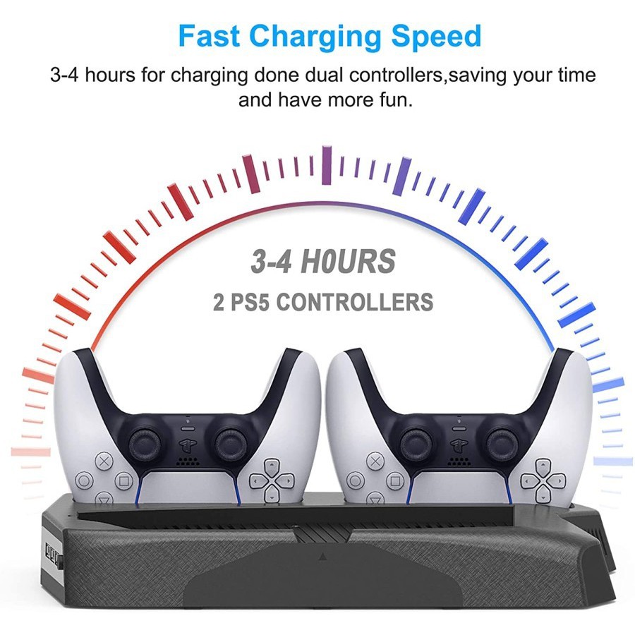 Kipas Cooling Fan PS5 / Rak Blu Ray Disc + Charging Stik KJH