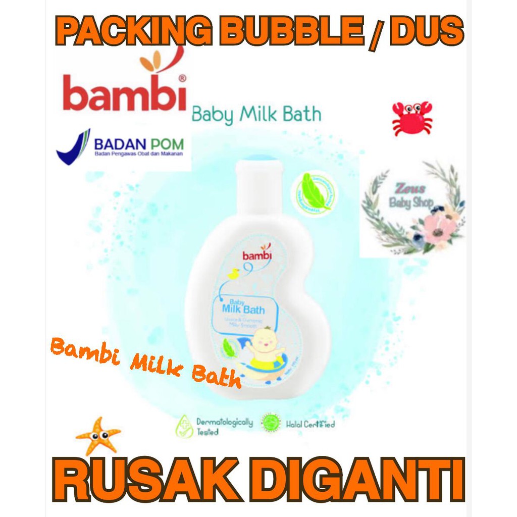 Bambi Milk Bath 100ml Zeus Free BUbble