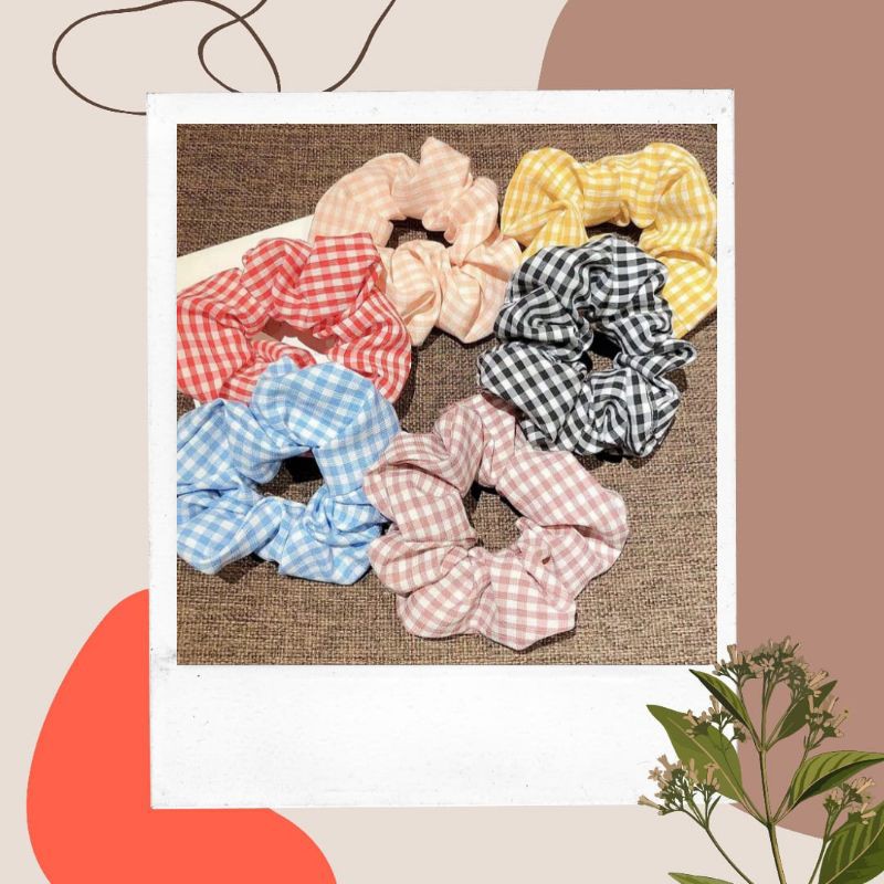 

scrunchie kotak kotak