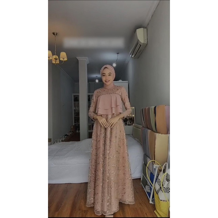 Baju Dress Gamis Kondangan Terbaru Gamis Pesta Mewah 2022 Wanita Syari Busana Muslim Terbaru Modern 