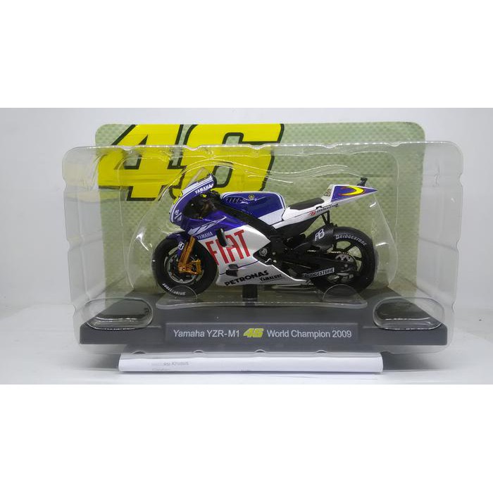 HOT SALE MINIATUR MOTOR GP ROSSI YAMAHA FIAT 2009 DIECAST MOTOGP LEO MODELS TERBARU