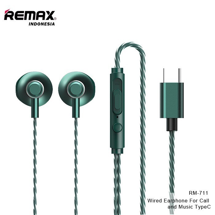 Remax Type-C Wired Earphone For Calls and Music RM-711a