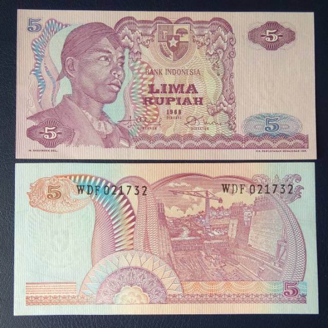 Uang Kuno Lama 5 Rupiah Sudirman Tahun 1968