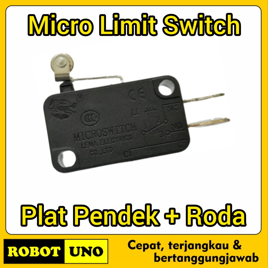 Micro Limit Switch Plat Pendek + Roda Limit Switch