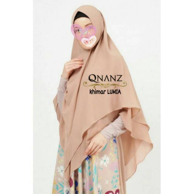 Lumia Khimar by Qnanz / Khimar Dua Layer / Khimar Softped / Khimar Polos / Khimar Cantik / Qnanz Ori