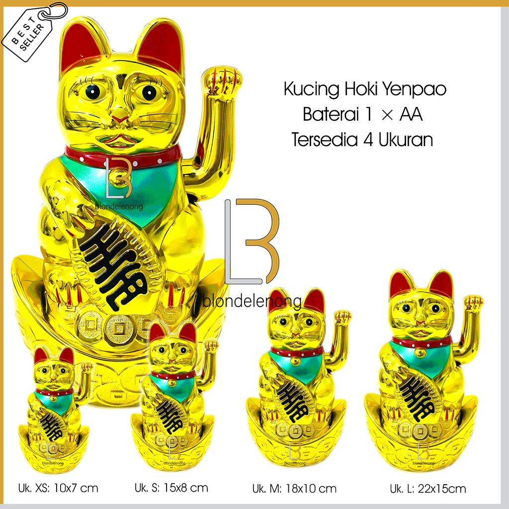 Patung Hiasan Pajangan Dekorasi Boneka Kucing Hoki Rejeki Maneki Neko Maneko Neki Keberuntungan Reje