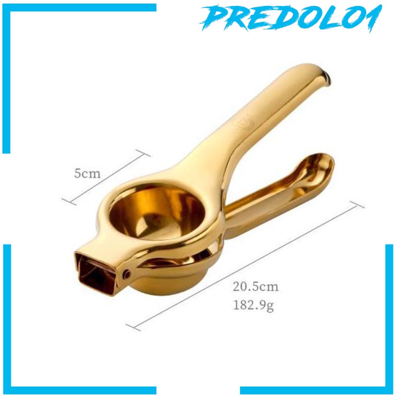 Predolo1 Alat Pemeras Jeruk / Lemon Manual Bahan Stainless Steel Warna Emas