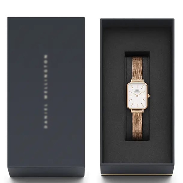 JAM TANGAN WANITA DW Quadro Kotak DW PETITE PASIR PREMIUM KUALITI RANTAI STAINLESS DIAMETER 2,2 CM |