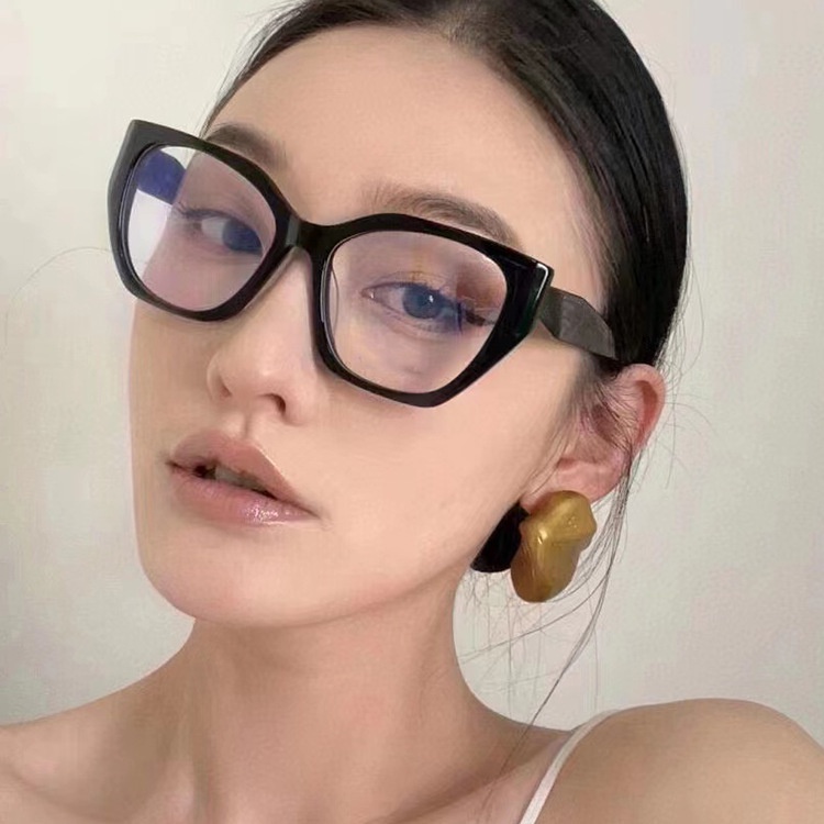 Kacamata Cat Eye Polygon Anti Radiasi Dengan Frame Besar Untuk Wanita
