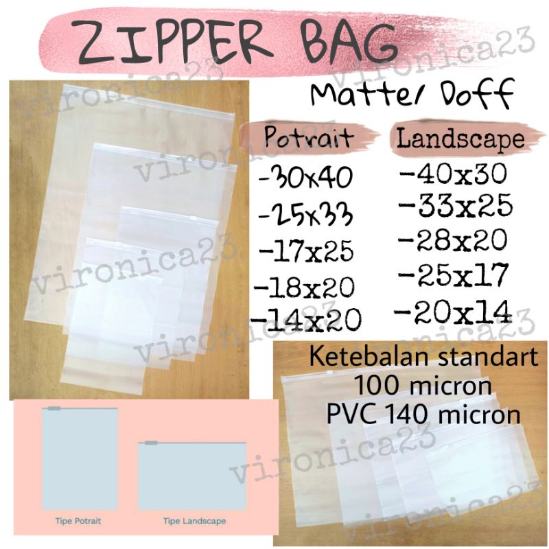 ZIPPER BAG TRAVEL POUCH ZIPLOCK