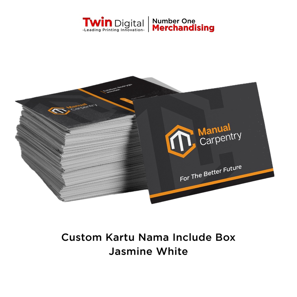 

Twindigital Cetak Kartu Nama Include Box Jasmine White Elegan Berkualitas - KN Jasmine