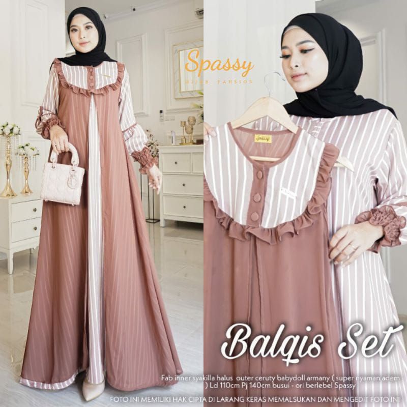 GAMIS SPASSY VIRAL GAMIS BALQIS SET GAMIS SALUR SPASSY GAMIS SALUR VIRAL GAMIS JUMBO UK LD 120CM MUA