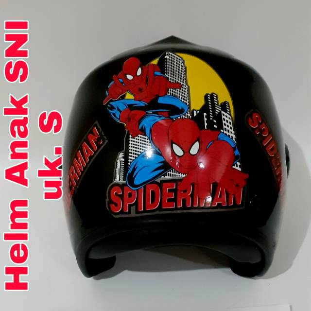 GROSIR HELM ANAK CEWEK COWOK SPIDERMAN THOMAS, TAYO, HELLO KITTY SUPERMAR CARS, BATMAN,