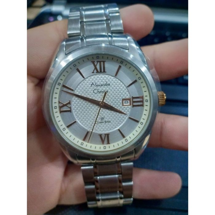 JAM TANGAN PRIA ALEXANDRE CHRISTIE AC 8362 SILVER WHITE ORIGINAL GARANSI RESMI 1 TAHUN