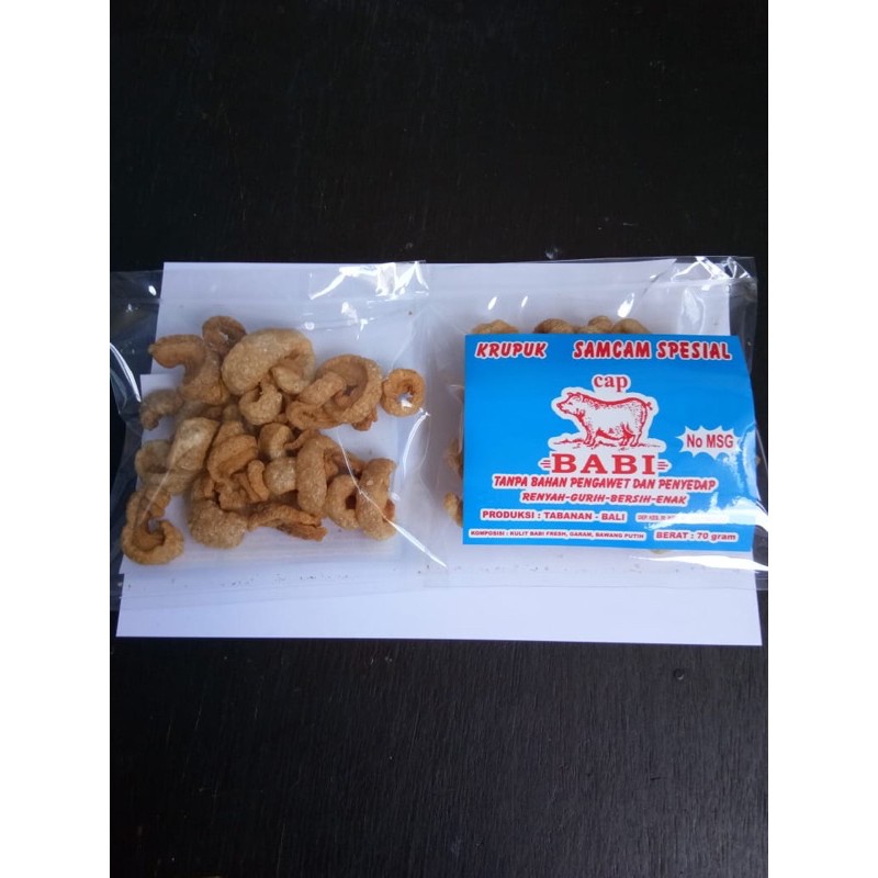 

kerupuk rambak samcan cap babi asli 70gram