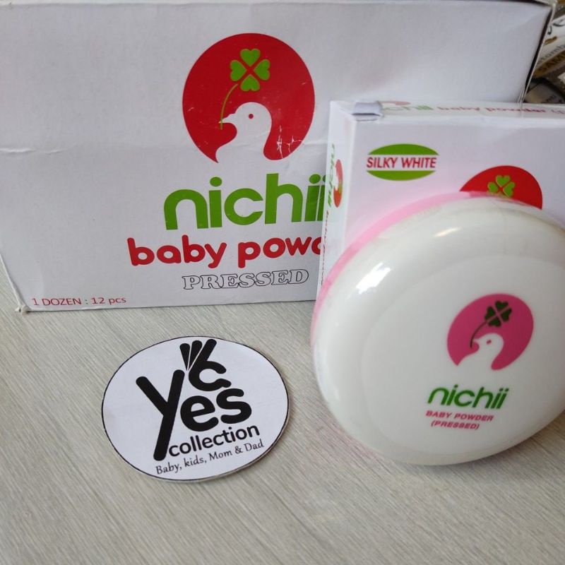 Nichii Baby Compact Powder Exp2026 Pressed Dewasa Remaja Bedak Wajah Muka Padat Bayi 40g Silky White