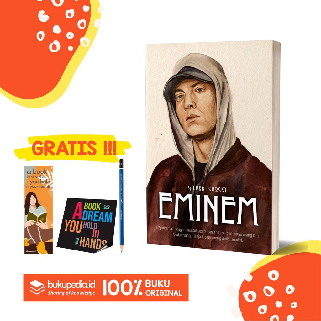 

BUKU EMINEM BY GILBERT CHOCKY - SECOND HOPE - BONUS PENSIL 2B, BOOKMARK, STIKER
