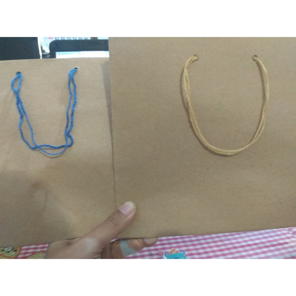 PAPER BAG uk M 19.5x12x25 Tas Kertas Polos Samson Craft Coklat Bingkisan Souvenir Ulang Tahun Anak Birthday PBM-6
