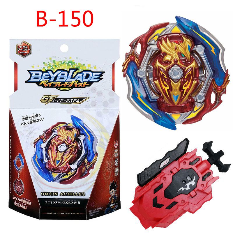 New Burst Beyblade GT B-150 Union Achilles Cn Xt Dengan Penggaris/Peluncur Mainan Kawat