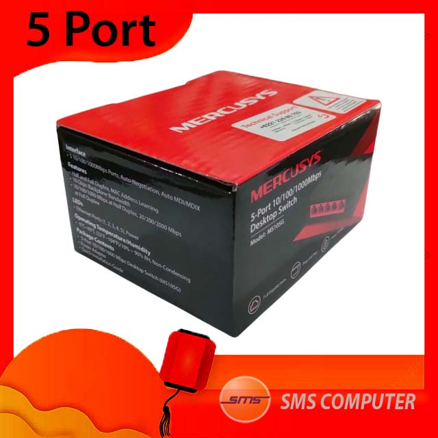 Mercusys MS105G Gigabit Switch 5 Port - Switch Internet Gigabit