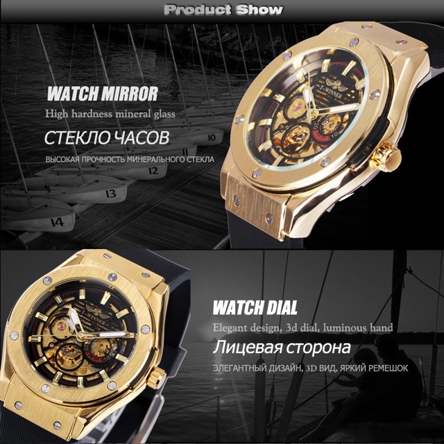 Jam Tangan Pria Automatic Mechanical Homage Bigbang Luxury Sporty Winner Original