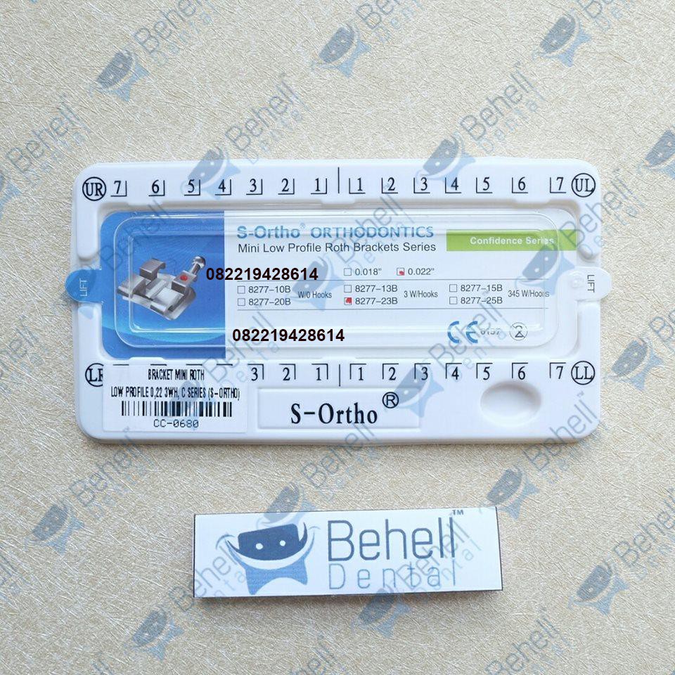 ORIGINAL BRACKET BEHEL SINYE S-ORTHO Mim Mini Roth With Hook // Bracket Kawat Gigi Ortho Untuk Perawatan / Perbaikan / Metal Metalic Metalik Braces Orthodontic / Behelldental S Ortho