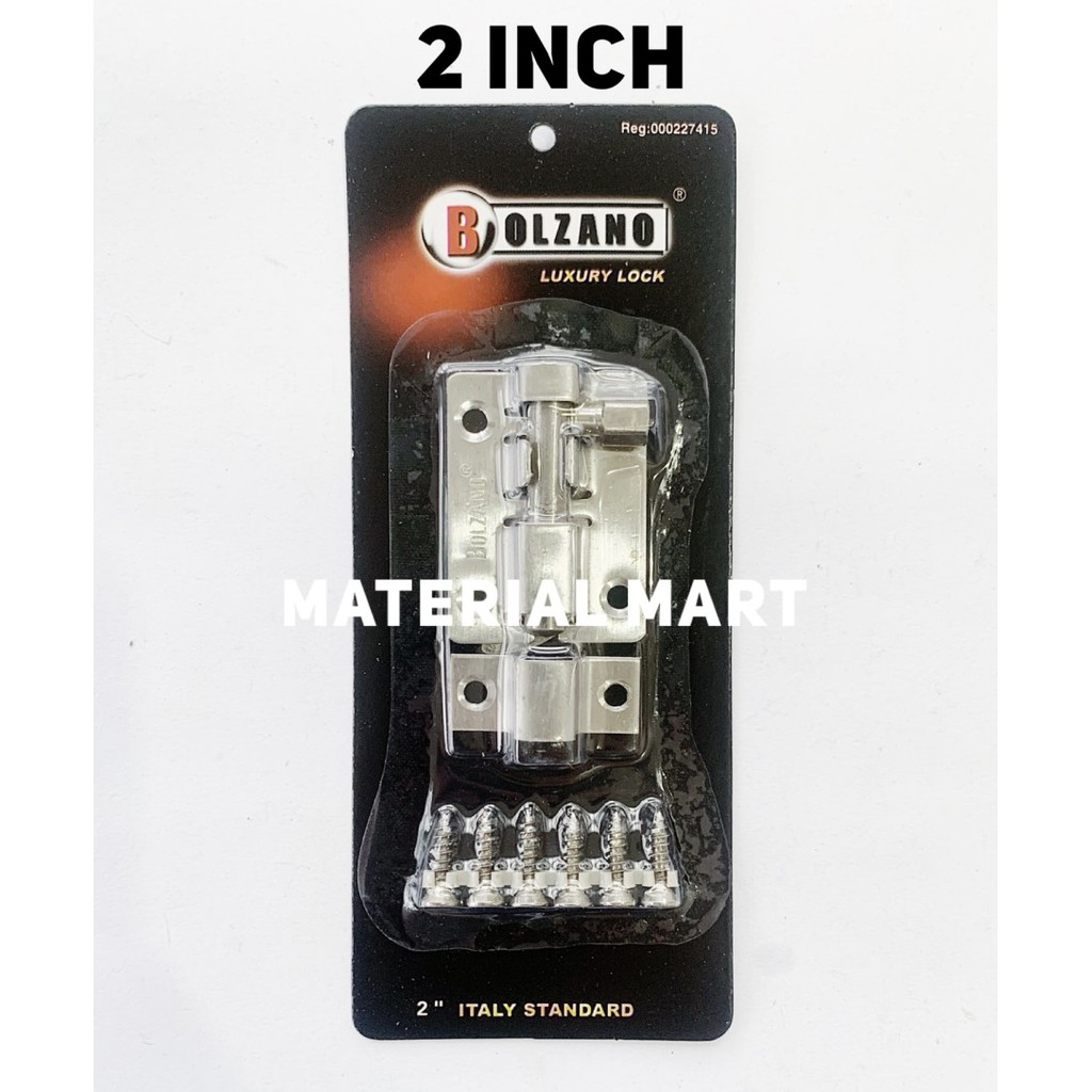 Grendel Slot Pintu Stainless 2 Inch | Selot Kunci Pintu 3 Inch Murah | Material Mart