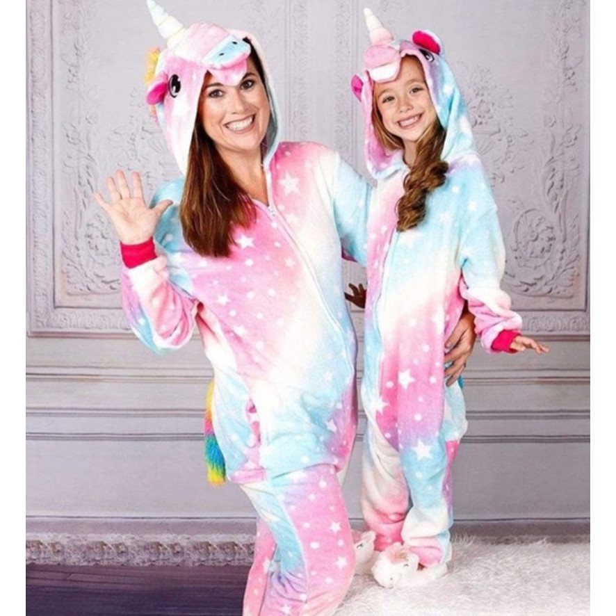 ONESIE UNICORN STAR RAINBOW KARAKTER PIYAMA KOSTUM COSPLAY DEWASA