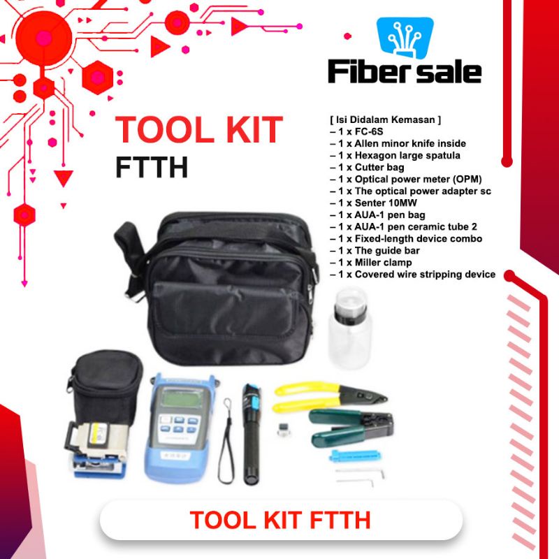 toolkit FTTH set alat kerja fiber optik