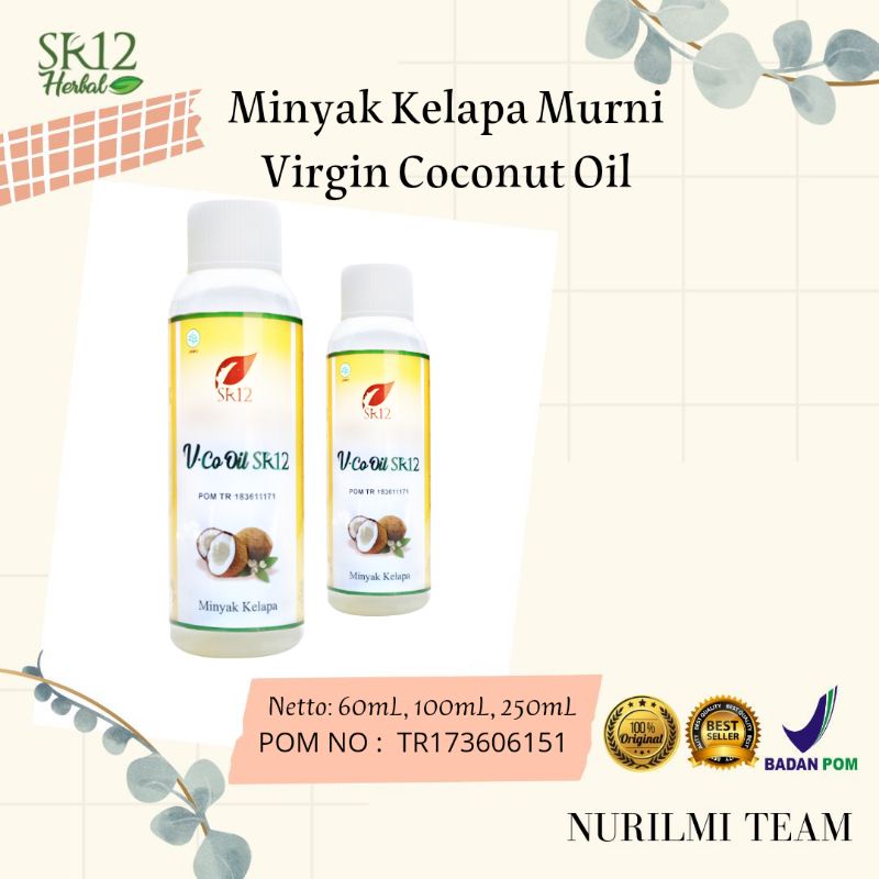 

VCO SR12 Virgin Coconut Oil Minyak Kelapa Murni Cold Press