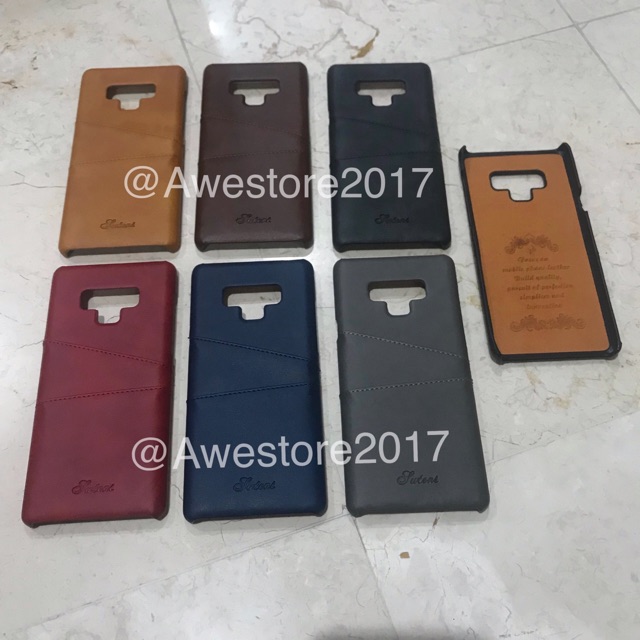 Leather Case Card Casing Kulit Iphone Samsung S8 S8+ S9 S9+ S10 S10+ S10e Note 8 9 10 Plus Lite