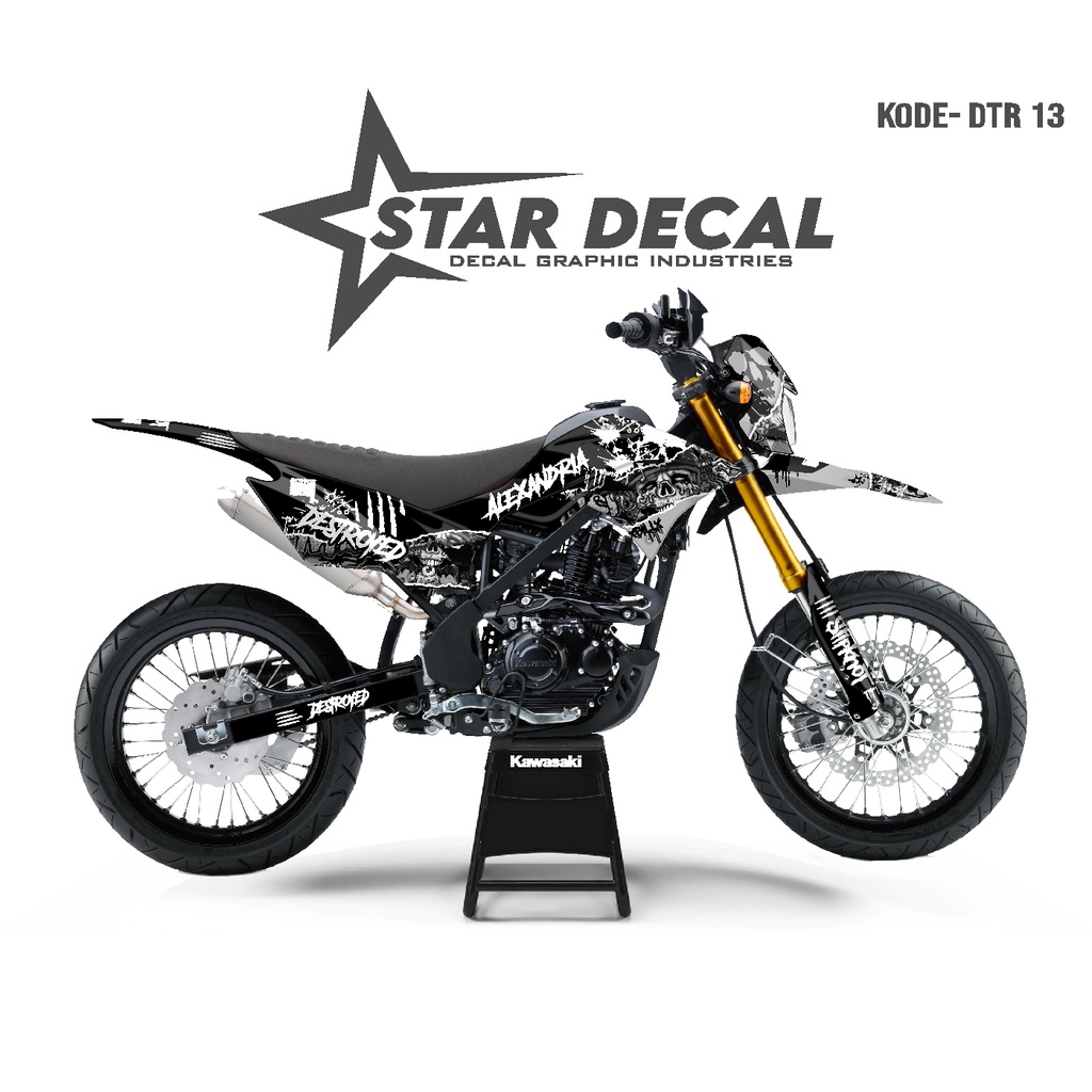 STAR DECAL | Decal DTRACKER full body | Hitam Abu Destroyed